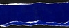 An abstract artwork featuring a jagged, torn edge of blue paper against a black background.
